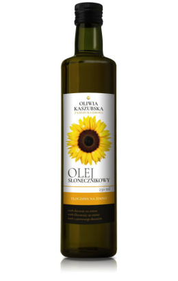 Olej słonecznikowy tłoczony na zimno OLIWIA KASZUBSKA 250 ml ( krótka data 08.06)