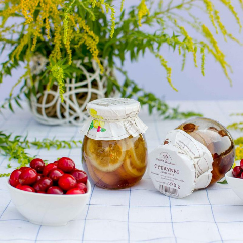Cytrynki z żurawiną - Żurawinowe Cytrynowelove OGRÓDEK DZIADUNIA 270 g Cytrynki z żurawiną - Żurawinowe Cytrynowelove OGRÓDEK DZIADUNIA 270 g