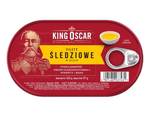Filety śledziowe w oleju 160g Filety śledziowe w oleju 160g