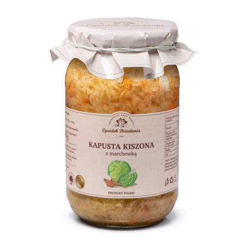 Kapusta kiszona z marchewką OGRÓDEK DZIADUNIA 900ml Kapusta kiszona z marchewką OGRÓDEK DZIADUNIA 900ml