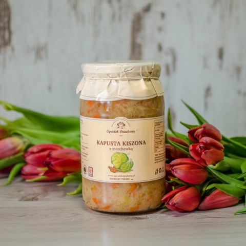 Kapusta kiszona z marchewką OGRÓDEK DZIADUNIA 900ml Kapusta kiszona z marchewką OGRÓDEK DZIADUNIA 900ml
