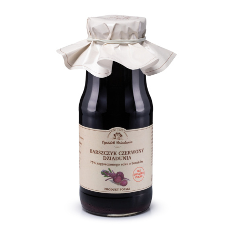 Koncentrat barszczu czerwonego - Barszczyk czerwony Dziadunia OGRÓDEK DZIADUNIA300 ml Koncentrat barszczu czerwonego - Barszczyk czerwony Dziadunia OGRÓDEK DZIADUNIA300 ml