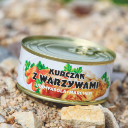 Konserwa Udo Kurczaka z Fasolką i Marchewką 300g MARLEJ