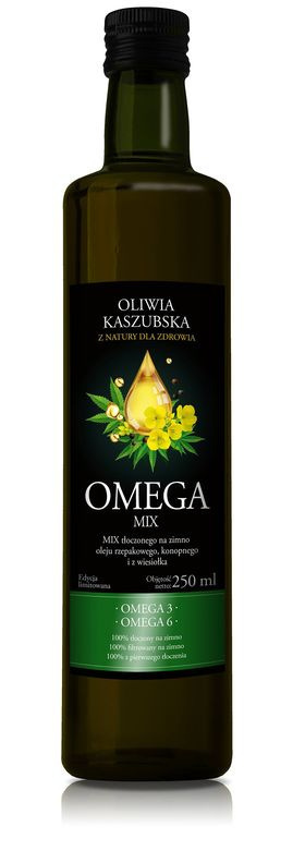 Olej OMEGA MIX tłoczony na zimno OLIWIA KASZUBSKA 250ml