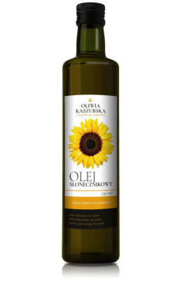 Olej słonecznikowy tłoczony na zimno OLIWIA KASZUBSKA 250 ml (krótka data 20.05)
