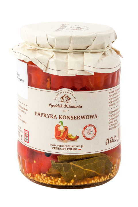 Papryka konserwowa 720 ml OGRÓDEK DZIADUNIA