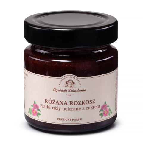 Płatki róży w cukrze - Różana Rozkosz OGRÓDEK DZIADUNIA 240 g Płatki róży w cukrze - Różana Rozkosz OGRÓDEK DZIADUNIA 240 g