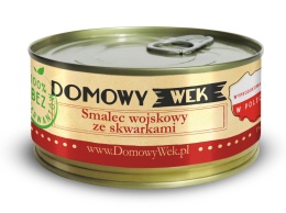 Smalec wojskowy ze skwarkami- konserwa 270g DOMOWY WEK