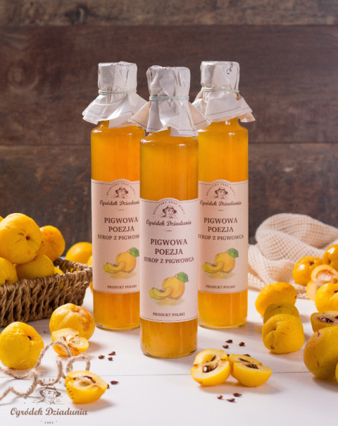 Syrop z pigwowca - Pigwowa Poezja OGRÓDEK DZIADUNIA 315g Syrop z pigwowca - Pigwowa Poezja OGRÓDEK DZIADUNIA 315g