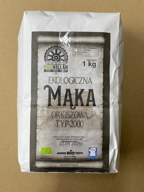 Mąka Orkiszowa Typ 2000 1 kg EKOHILLAR ( krótka data 22.05) Mąka Orkiszowa Typ 2000 1 kg EKOHILLAR ( krótka data 22.05)