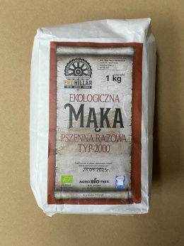 Mąka Pszenna razowa Typ 2000 1 kg EKOHILLAR ( krótka data 28.05)