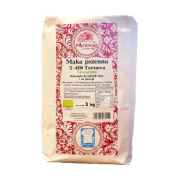 Mąka ekologiczna Tortowa pszenna T-450 1kg MŁYNOMAG ( krotka data 13.06)