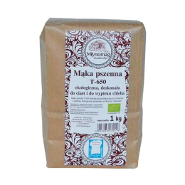 Mąka ekologiczna pszenna T-650 1kg MŁYNOMAG ( krótka data 17.06)
