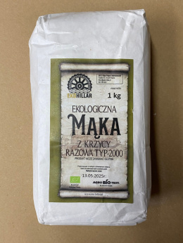 Mąka z Krzycy razowa Typ 2000 1 kg EKOHILLAR ( krótka data 13.05)
