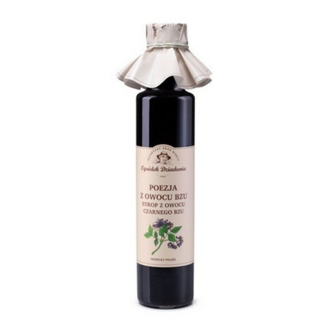 Syrop z owocu czarnego bzu - Poezja z owocu bzu OGRÓDEK DZIADUNIA 315 g Syrop z owocu czarnego bzu - Poezja z owocu bzu OGRÓDEK DZIADUNIA 315 g